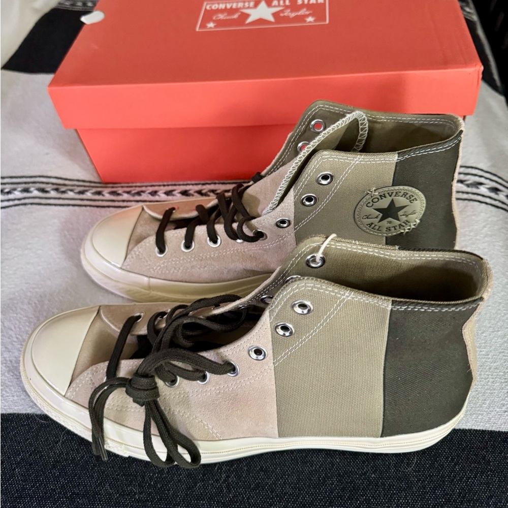 Converse Chuck 70 High-Tops in Beige and Green size 10.5